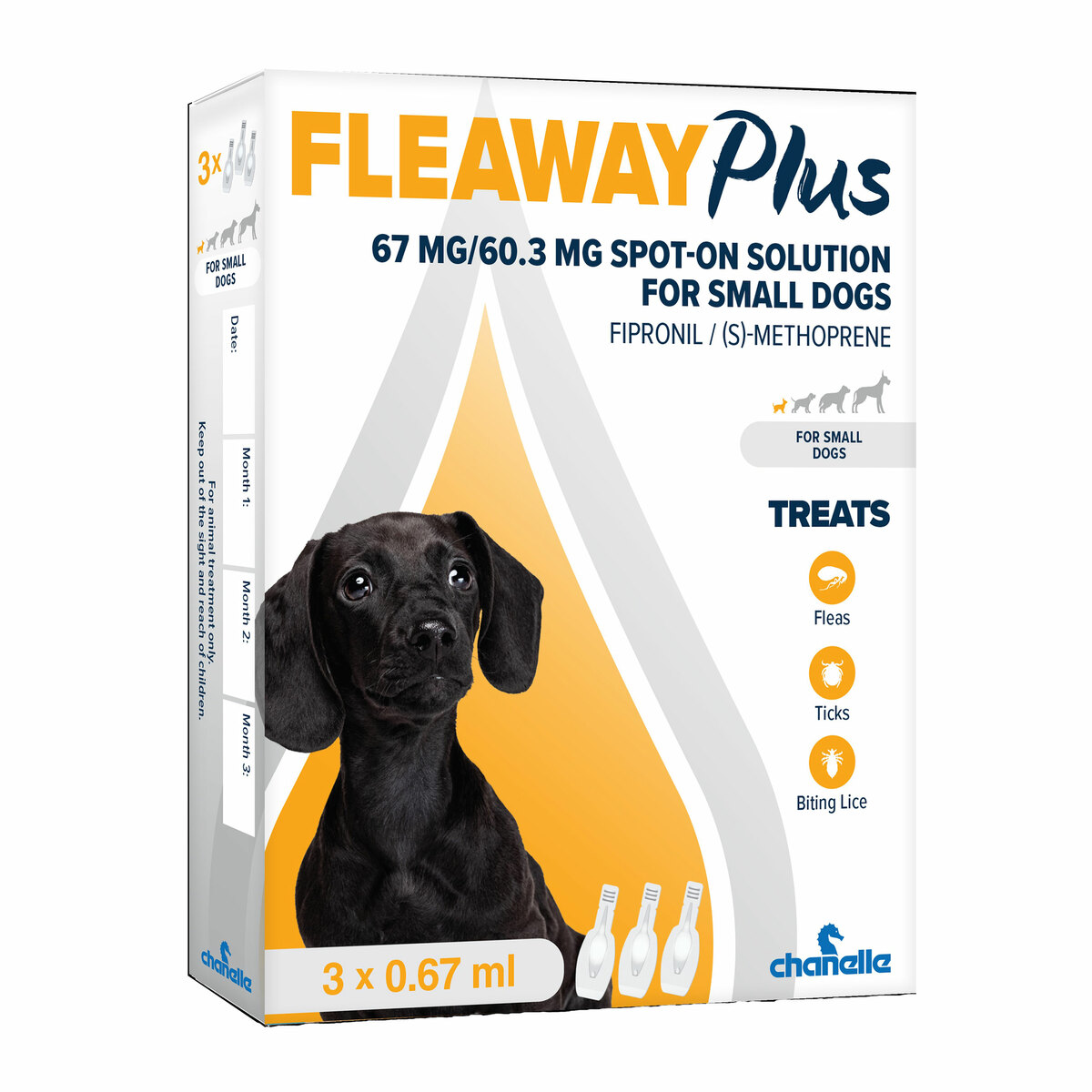 Fleaway Plus Small Dog 3's (P) 67mg