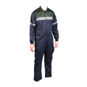 Deluxe Safety Polycotton Boilersuit Zip & Stud with Hi Viz Strip XL