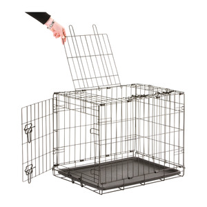 Dog Cottage Black Wire Cage 61cm