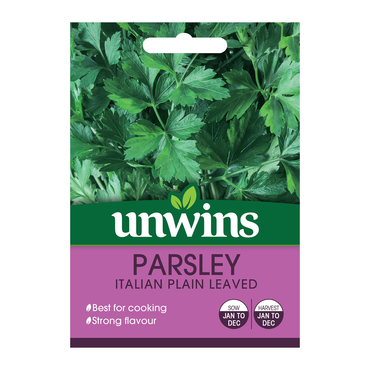 Unwins Parsley Italian Plain Leaved Seeds