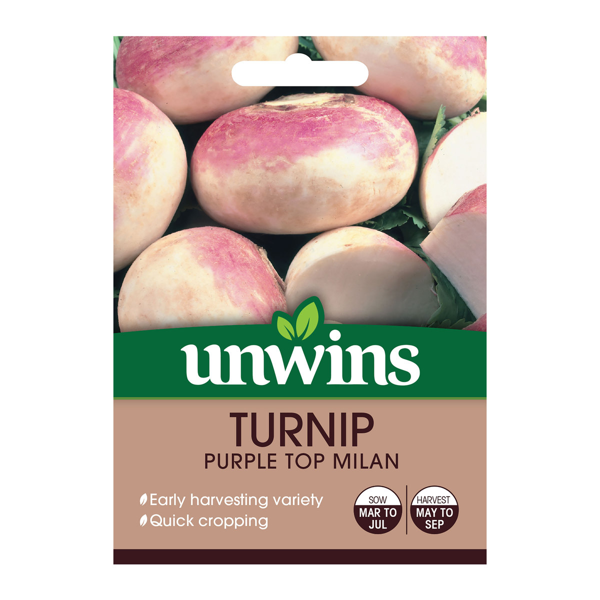 Unwins Turnip Purple Top Milan Seeds