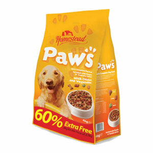 Paws Comp Chicken & Veg 2.5kg + 60% Extra Free
